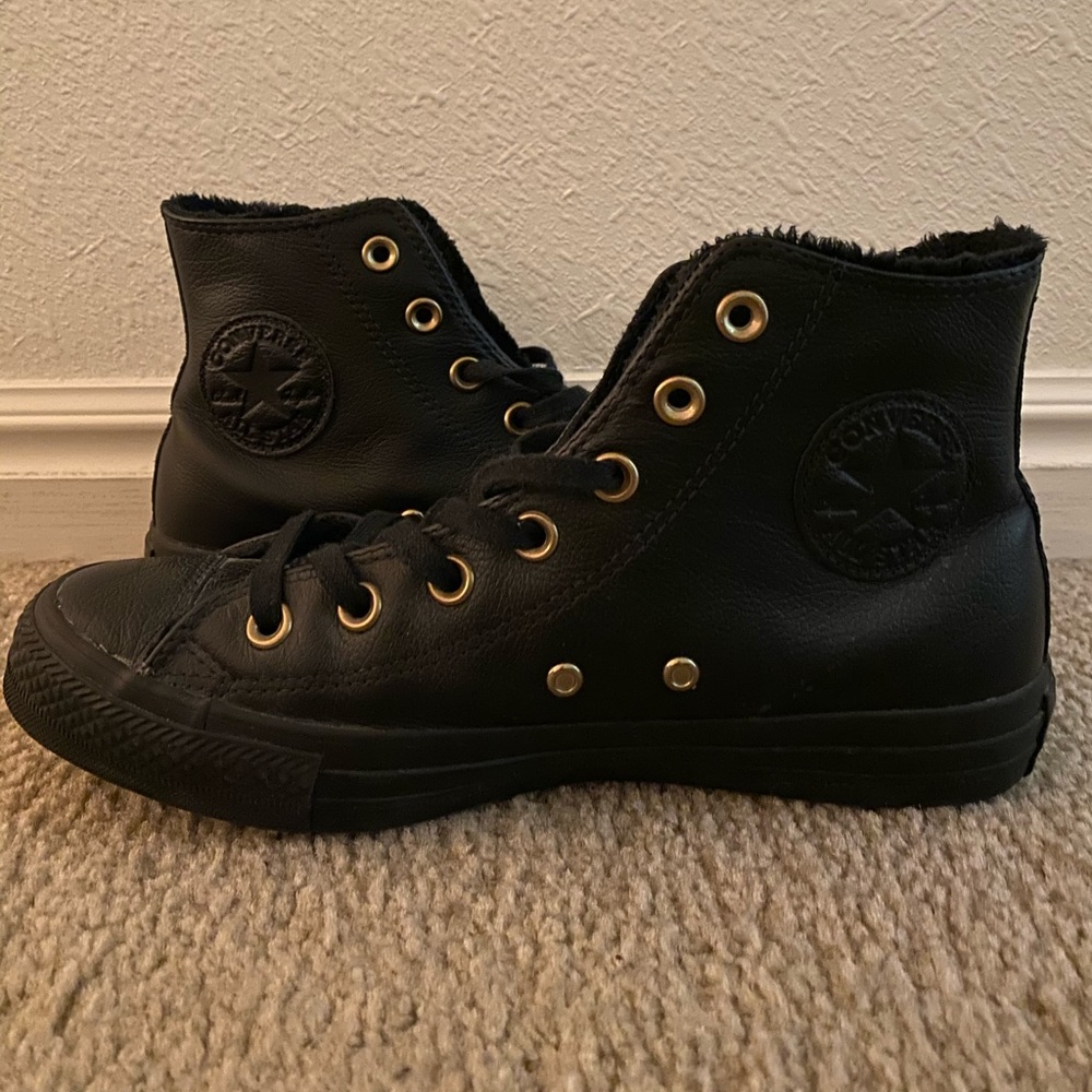 Black Leather Converse